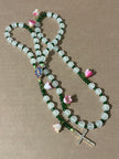 Julianna's Collection: Frosted Garden Tulip & Rhinestone Cross Rosary