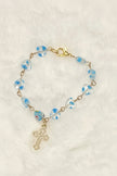 Confetti Glass Heart Rosary Bracelet - Pick Your Style