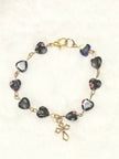 Confetti Glass Heart Rosary Bracelet - Pick Your Style