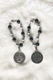 St. Benedict Pearl Mini Finger Rosary Ring - Pick Your Color