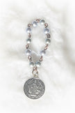 St. Benedict Pearl Mini Finger Rosary Ring - Pick Your Color