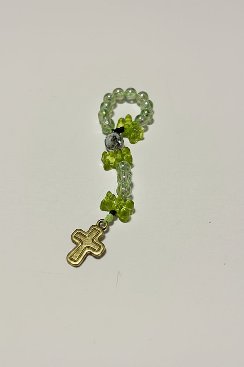 Julianna's Collection: Lime Green Gummy Bear Pocket Rosary