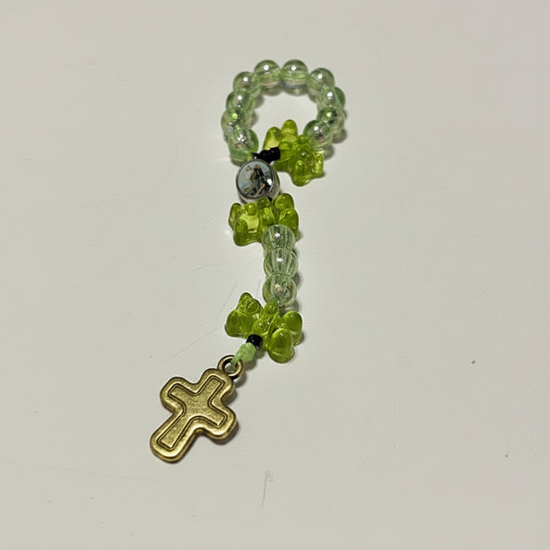 Julianna's Collection: Lime Green Gummy Bear Pocket Rosary